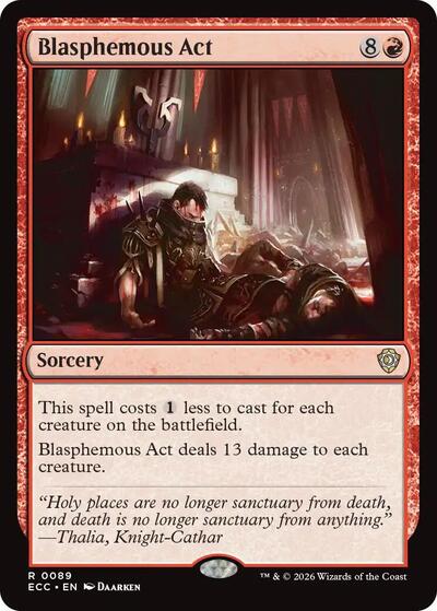 Blasphemous Act ECC #89 (Near Mint Rare) Magic: The Gathering: Commander: Lorwyn Eclipsed