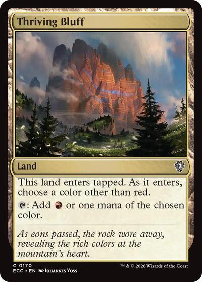 Thriving Bluff ECC #170 (Near Mint Common) Magic: The Gathering: Commander: Lorwyn Eclipsed