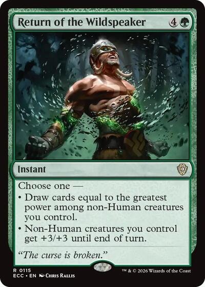 Return of the Wildspeaker ECC #115 (Near Mint Rare) Magic: The Gathering: Commander: Lorwyn Eclipsed