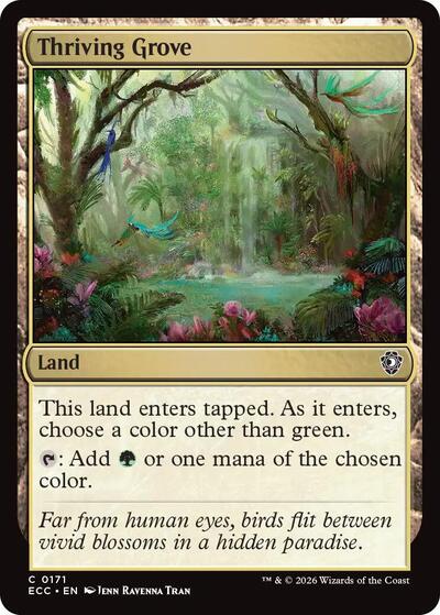 Thriving Grove ECC #171 (Near Mint Common) Magic: The Gathering: Commander: Lorwyn Eclipsed