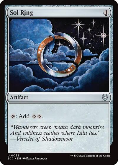 Sol Ring 0058 ECC #58 (Near Mint Uncommon) Magic: The Gathering: Commander: Lorwyn Eclipsed