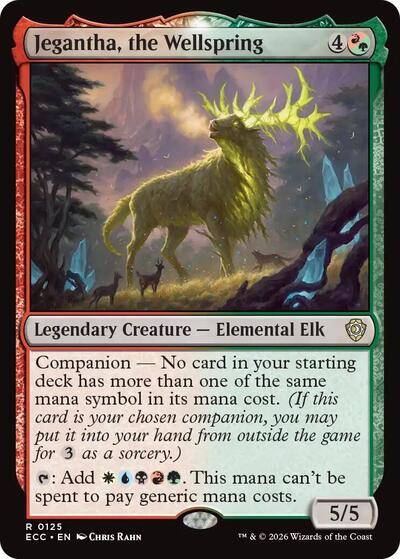 Jegantha the Wellspring ECC #125 (Near Mint Rare) Magic: The Gathering: Commander: Lorwyn Eclipsed
