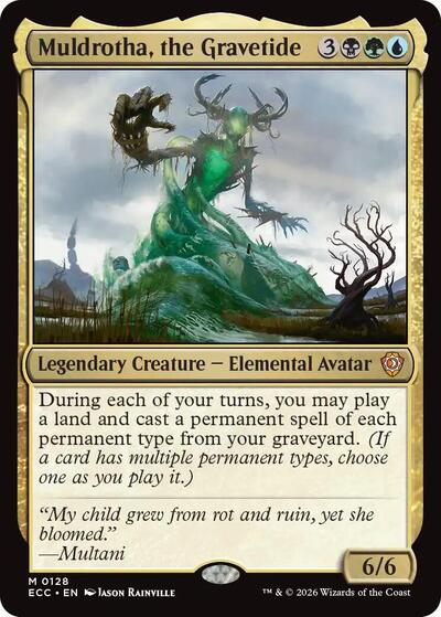 Muldrotha the Gravetide ECC #128 (Near Mint Mythic Rare) Magic: The Gathering: Commander: Lorwyn Eclipsed