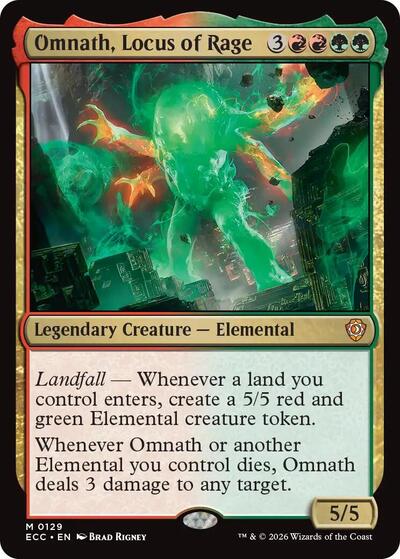 Omnath Locus of Rage ECC #129 (Near Mint Mythic Rare) Magic: The Gathering: Commander: Lorwyn Eclipsed