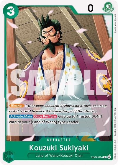 Kouzuki Sukiyaki OP14 #EB04-014 (Near Mint Common) One Piece Card Game: The Azure Sea's Seven