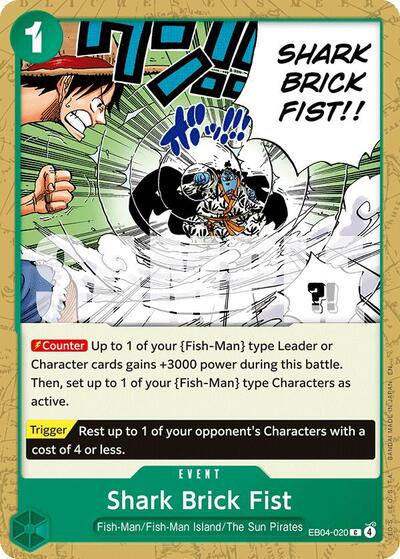 Shark Brick Fist OP14 #EB04-020 (Near Mint Common) One Piece Card Game: The Azure Sea's Seven