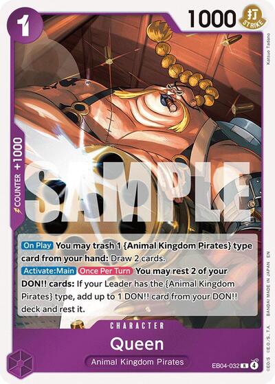 Queen Foil OP14 #EB04-032 (Near Mint Rare) One Piece Card Game: The Azure Sea's Seven