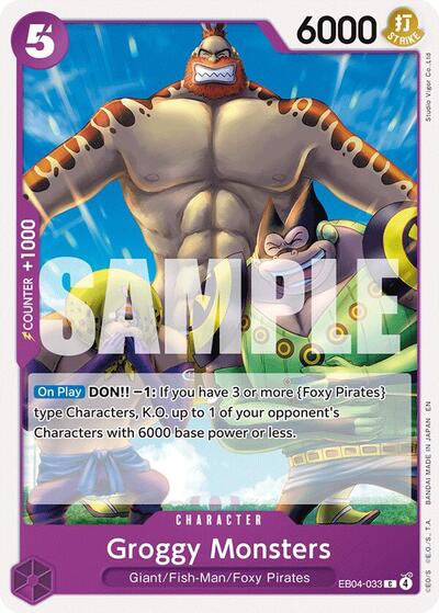 Groggy Monsters OP14 #EB04-033 (Near Mint Common) One Piece Card Game: The Azure Sea's Seven