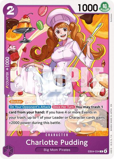 Charlotte Pudding OP14 #EB04-034 (Near Mint Common) One Piece Card Game: The Azure Sea's Seven