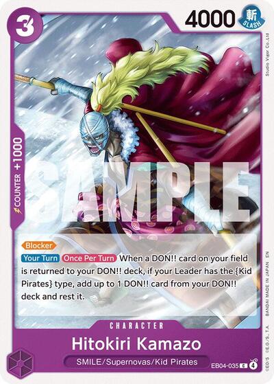 Hitokiri Kamazo OP14 #EB04-035 (Near Mint Common) One Piece Card Game: The Azure Sea's Seven