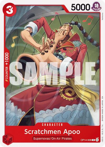 Scratchmen Apoo OP14 #OP14-008 (Near Mint Common) One Piece Card Game: The Azure Sea's Seven