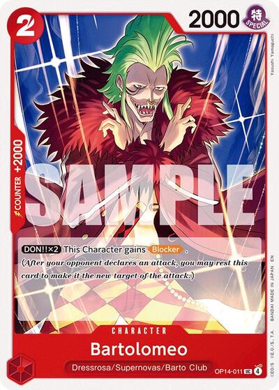 Bartolomeo OP14 #OP14-011 (Near Mint Uncommon) One Piece Card Game: The Azure Sea's Seven