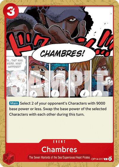 Chambres OP14 #OP14-017 (Near Mint Common) One Piece Card Game: The Azure Sea's Seven