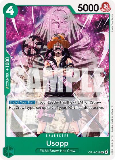 Usopp OP14 #OP14-022 (Near Mint Uncommon) One Piece Card Game: The Azure Sea's Seven
