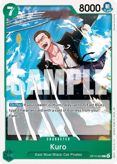 Kuro OP14 #OP14-025 (Near Mint Common) One Piece Card Game: The Azure Sea's Seven