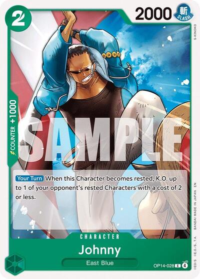 Johnny OP14 #OP14-028 (Near Mint Common) One Piece Card Game: The Azure Sea's Seven