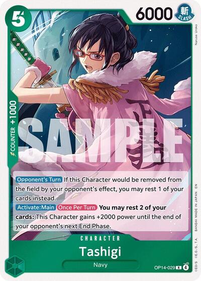 Tashigi Foil OP14 #OP14-029 (Near Mint Rare) One Piece Card Game: The Azure Sea's Seven
