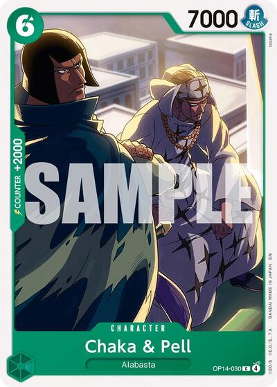Chaka and Pell OP14 030 OP14 #OP14-030 (Near Mint Common) One Piece Card Game: The Azure Sea's Seven