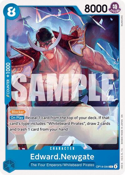 EdwardNewgate OP14 #OP14-044 (Near Mint Common) One Piece Card Game: The Azure Sea's Seven