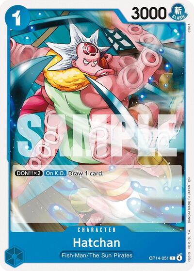 Hatchan OP14 #OP14-051 (Near Mint Common) One Piece Card Game: The Azure Sea's Seven