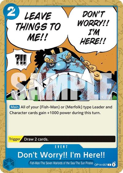 Dont Worry Im Here OP14 #OP14-057 (Near Mint Common) One Piece Card Game: The Azure Sea's Seven