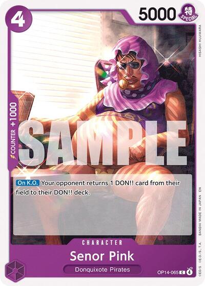 Senor Pink OP14 #OP14-065 (Near Mint Common) One Piece Card Game: The Azure Sea's Seven