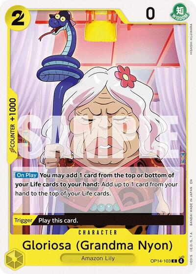 Gloriosa Grandma Nyon OP14 #OP14-103 (Near Mint Common) One Piece Card Game: The Azure Sea's Seven