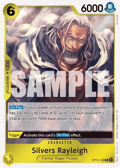Silvers Rayleigh Foil OP14 #OP14-108 (Near Mint Rare) One Piece Card Game: The Azure Sea's Seven