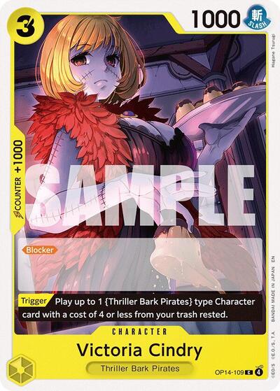 Victoria Cindry OP14 #OP14-109 (Near Mint Common) One Piece Card Game: The Azure Sea's Seven