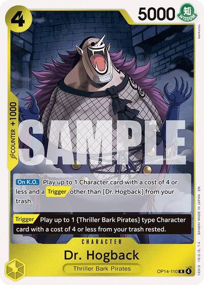 Dr Hogback Foil OP14 #OP14-110 (Near Mint Rare) One Piece Card Game: The Azure Sea's Seven