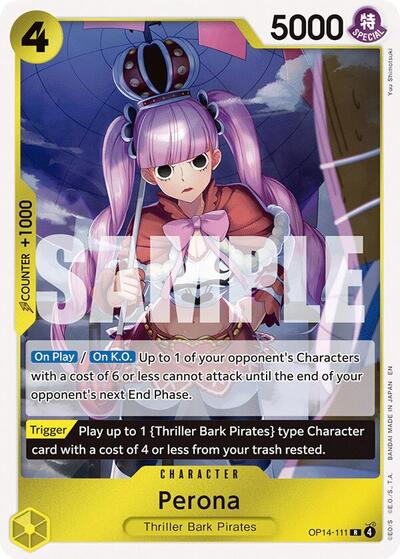 Perona OP14 111 Foil OP14 #OP14-111 (Near Mint Rare) One Piece Card Game: The Azure Sea's Seven