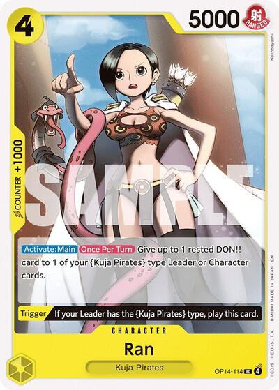 Ran OP14 #OP14-114 (Near Mint Uncommon) One Piece Card Game: The Azure Sea's Seven