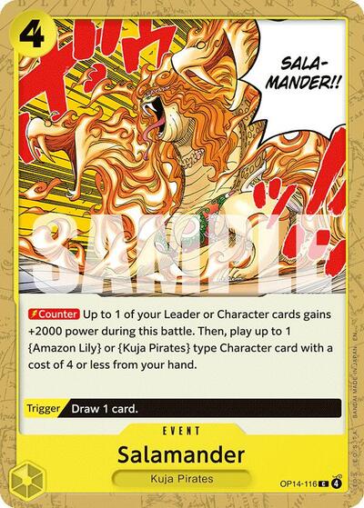 Salamander OP14 #OP14-116 (Near Mint Common) One Piece Card Game: The Azure Sea's Seven