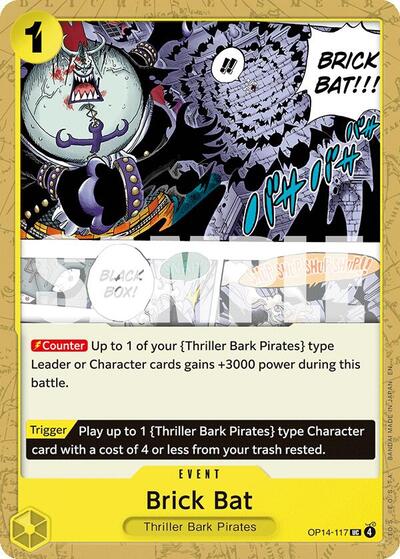 Brick Bat OP14 #OP14-117 (Near Mint Uncommon) One Piece Card Game: The Azure Sea's Seven