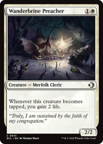 Wanderbrine Preacher ECL #41 (Near Mint Common) Magic: The Gathering: Lorwyn Eclipsed