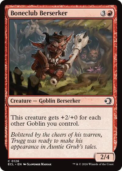 Boneclub Berserker ECL #126 (Near Mint Common) Magic: The Gathering: Lorwyn Eclipsed