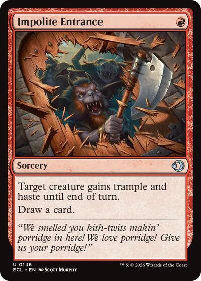 Impolite Entrance ECL #146 (Near Mint Uncommon) Magic: The Gathering: Lorwyn Eclipsed