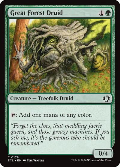 Great Forest Druid Lorwyn Eclipsed ECL #178 (Common) Magic: The Gathering: