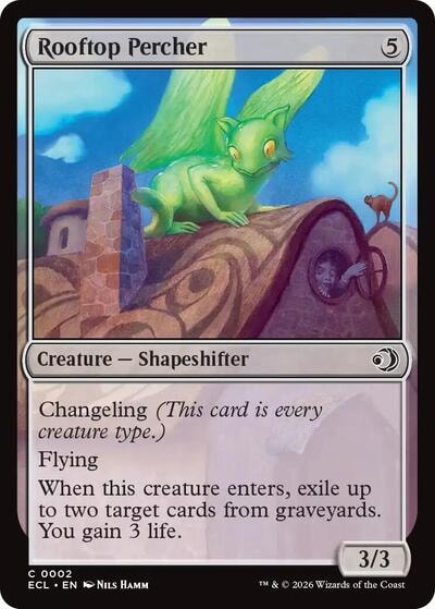 Rooftop Percher ECL #2 (Near Mint Common) Magic: The Gathering: Lorwyn Eclipsed
