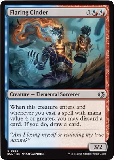 Flaring Cinder Lorwyn Eclipsed ECL #225 (Common) Magic: The Gathering: