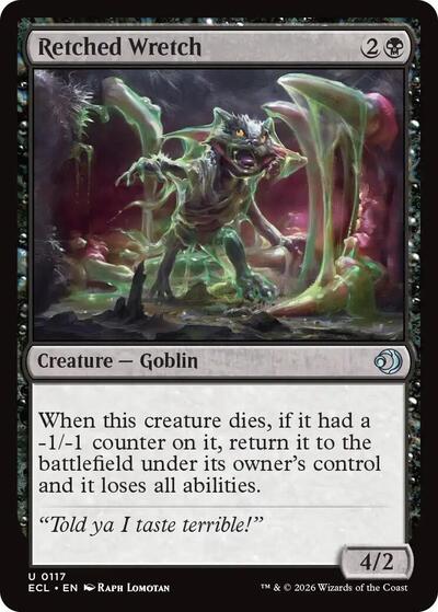 Retched Wretch ECL #117 (Near Mint Uncommon) Magic: The Gathering: Lorwyn Eclipsed