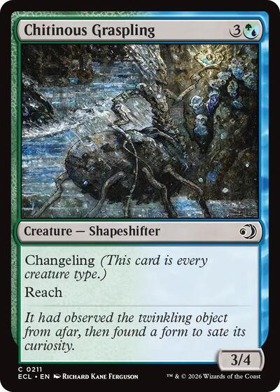 Chitinous Graspling ECL #211 (Near Mint Common) Magic: The Gathering: Lorwyn Eclipsed