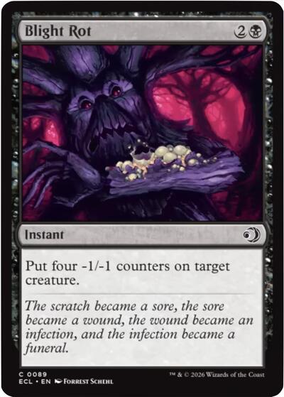 Blight Rot ECL #89 (Near Mint Common) Magic: The Gathering: Lorwyn Eclipsed