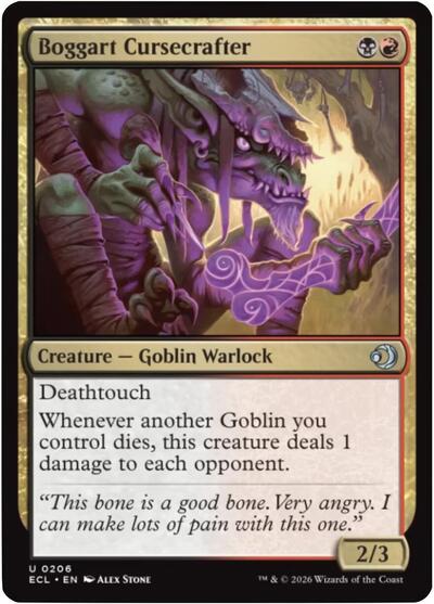 Boggart Cursecrafter ECL #206 (Near Mint Uncommon) Magic: The Gathering: Lorwyn Eclipsed