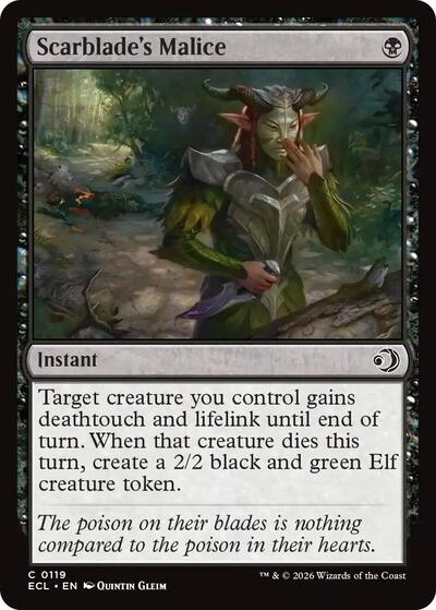 Scarblades Malice Lorwyn Eclipsed ECL #119 (Common) Magic: The Gathering: