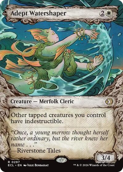 Adept Watershaper Showcase ECL #297 (Near Mint Rare) Magic: The Gathering: Lorwyn Eclipsed