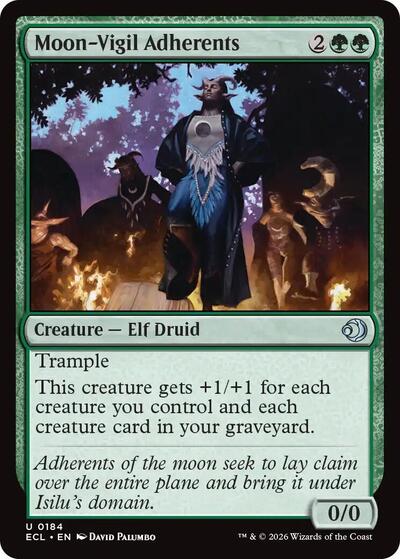 Moon Vigil Adherents ECL #184 (Near Mint Uncommon) Magic: The Gathering: Lorwyn Eclipsed