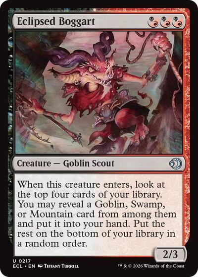 Eclipsed Boggart Lorwyn Eclipsed ECL #217 (Uncommon) Magic: The Gathering: