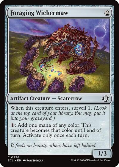 Foraging Wickermaw Lorwyn Eclipsed ECL #256 (Common) Magic: The Gathering:
