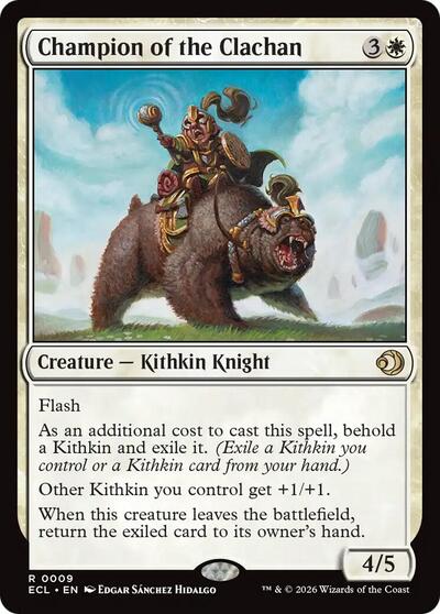 Champion of the Clachan ECL #9 (Near Mint Rare) Magic: The Gathering: Lorwyn Eclipsed